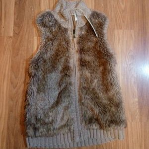 Faux for sweater vest
